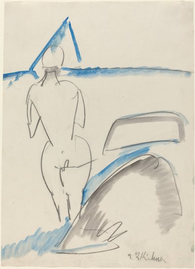 Bather on the Beach, 1912-13 by Ernst Ludwig Kirchner
